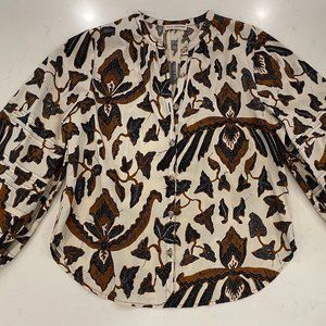 Ulla Johnson poplin printed blouse